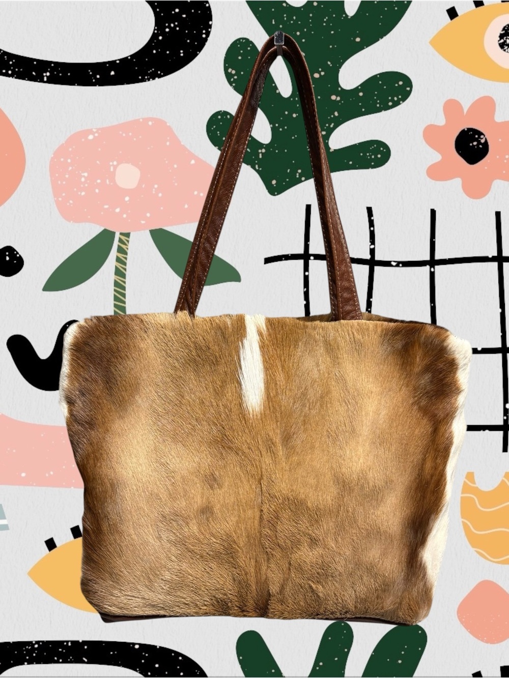 Bonnie Martin Designs | Natural Springbok Antelope Fur Tote Bag
